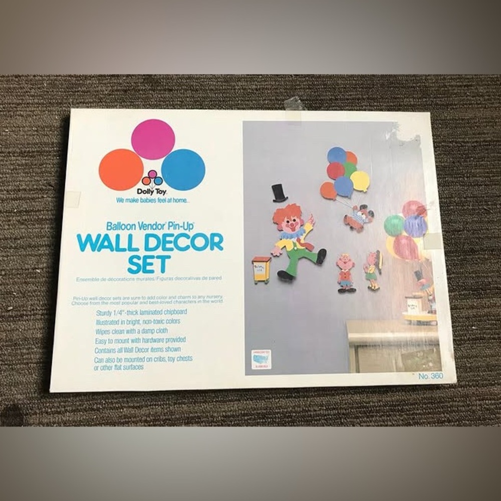 1960s clown wall decoration